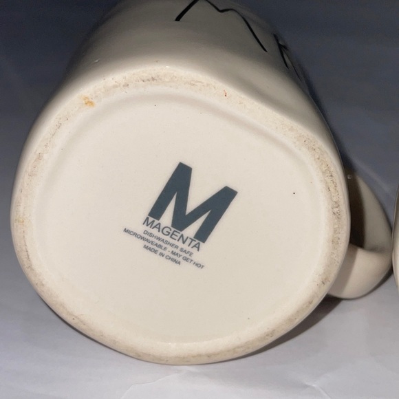 Rae Dunn Artisan Dimpled Ivory Ceramic MR. & MRS. Wedding Coffee Mugs Set - Picture 7 of 11